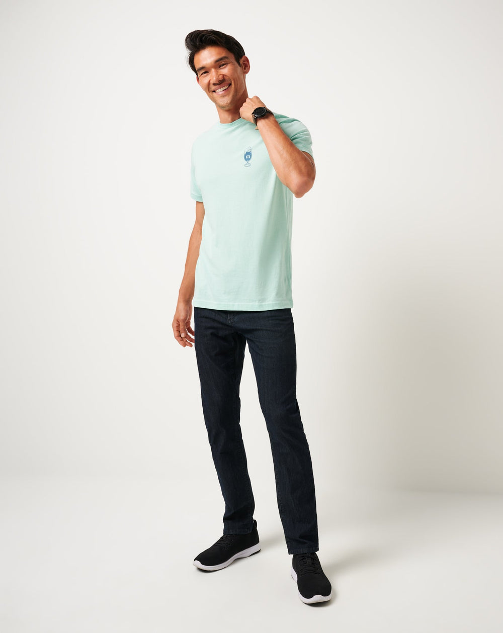 Eggshell Blue Travis Mathew Bar Break Tee