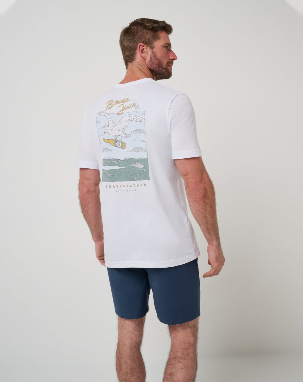 White Travis Mathew Drink Ticket Tee