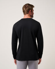 Black Travis Mathew Performance Jersey Long Sleeve Tee