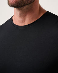 Black Travis Mathew Performance Jersey Long Sleeve Tee