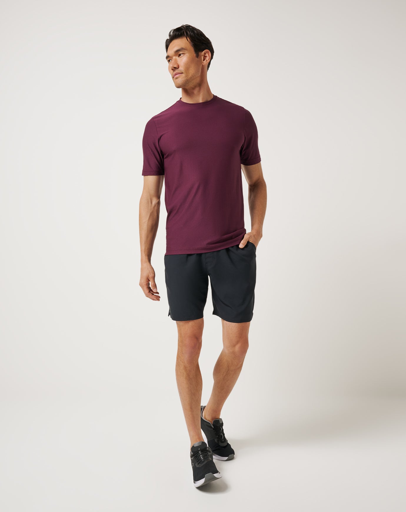 Mauve Wine Travis Mathew First Day Active Tee