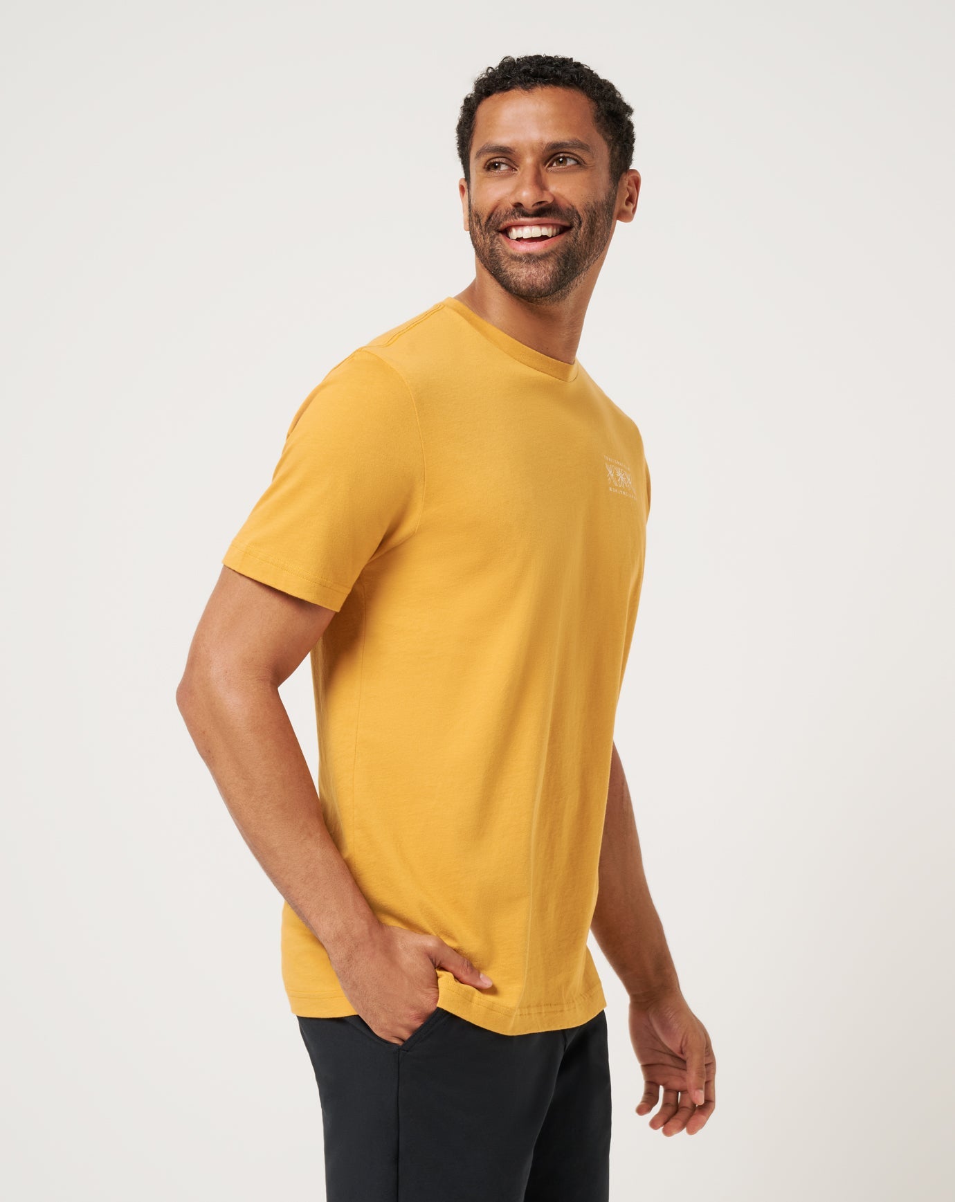 Spruce Yellow Travis Mathew Crosscheck Tee