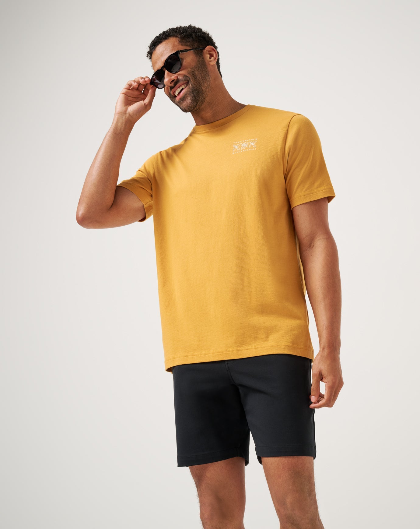Spruce Yellow Travis Mathew Crosscheck Tee