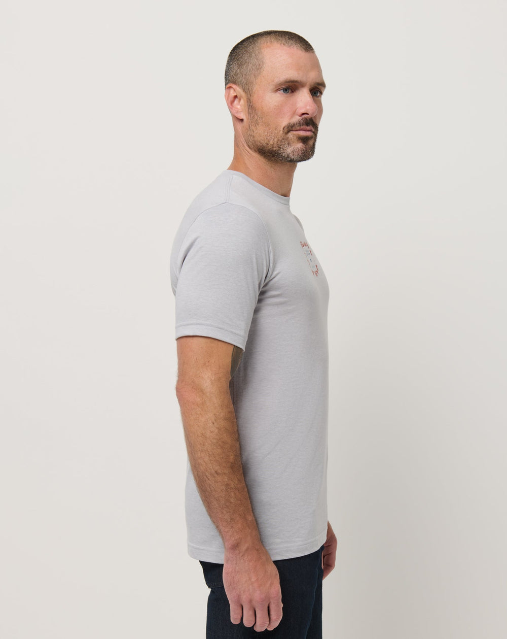 Heather Light Grey Travis Mathew Short Layover Tee