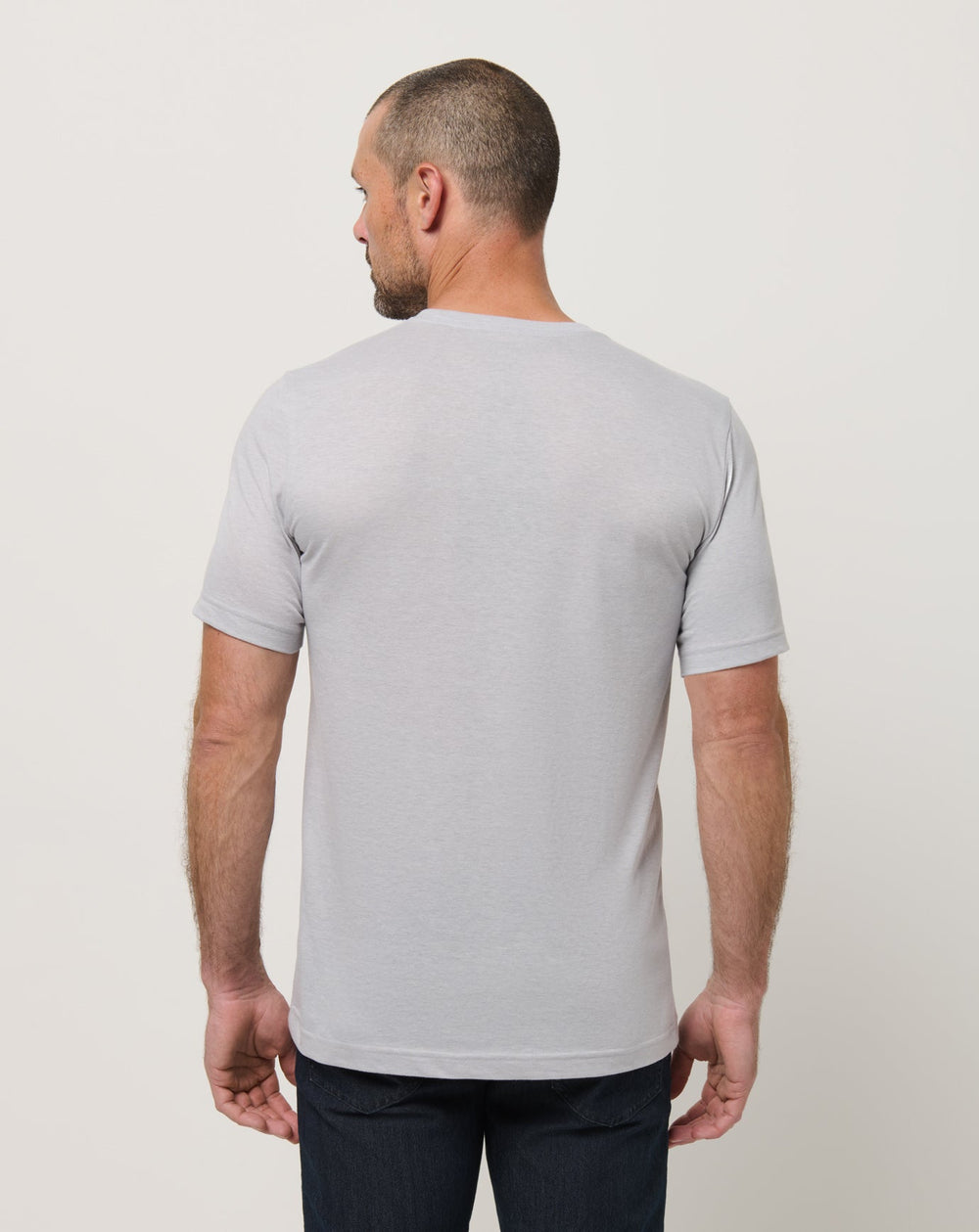 Heather Light Grey Travis Mathew Short Layover Tee