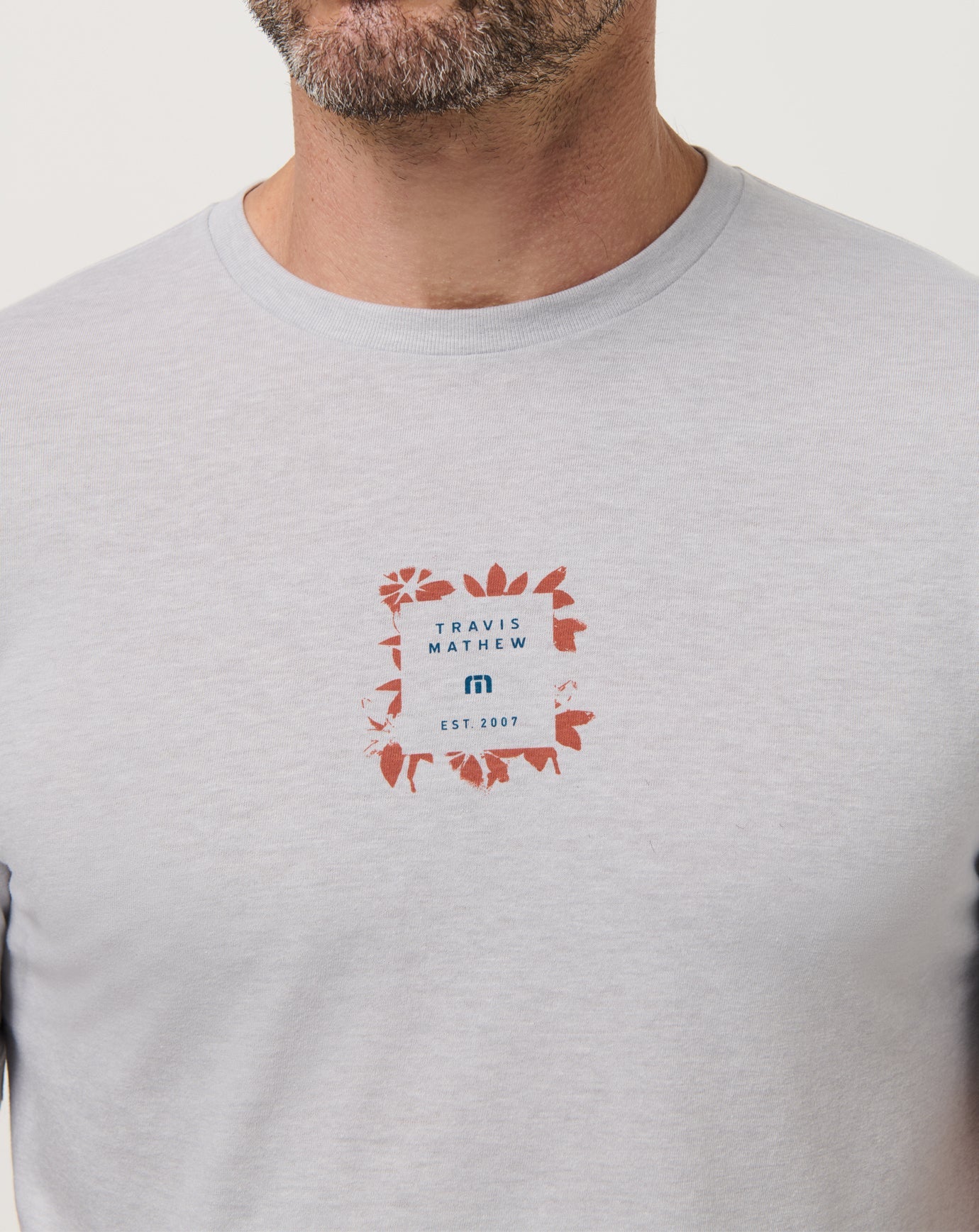 Heather Light Grey Travis Mathew Short Layover Tee