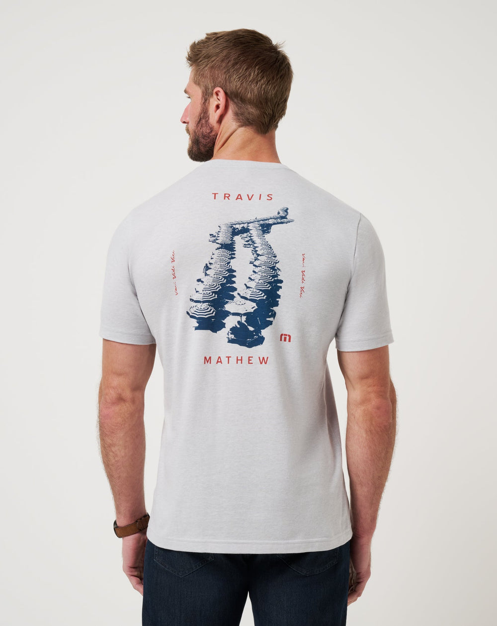 Heather Light Grey Travis Mathew Travel Diary Tee
