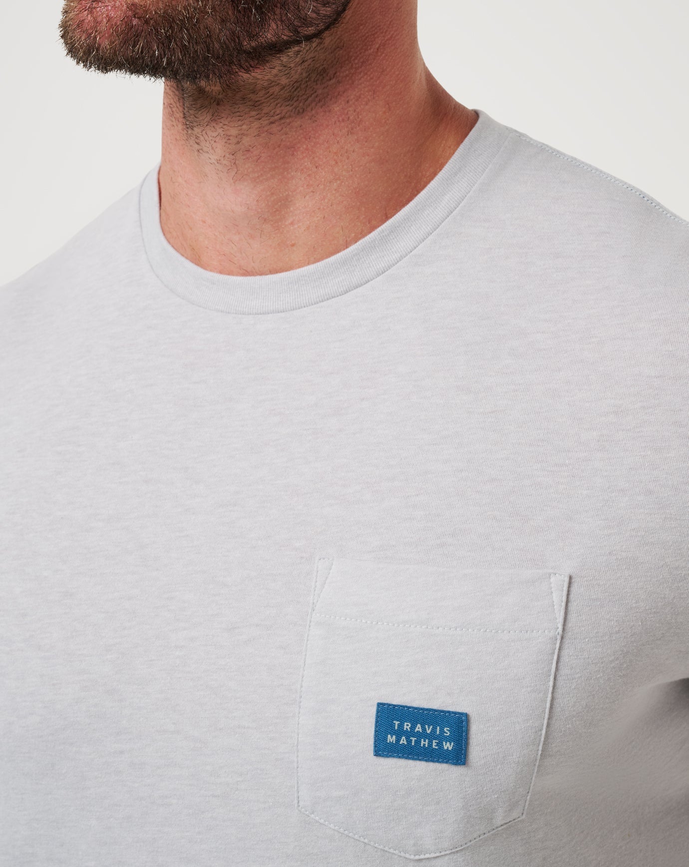 Heather Light Grey Travis Mathew Travel Diary Tee
