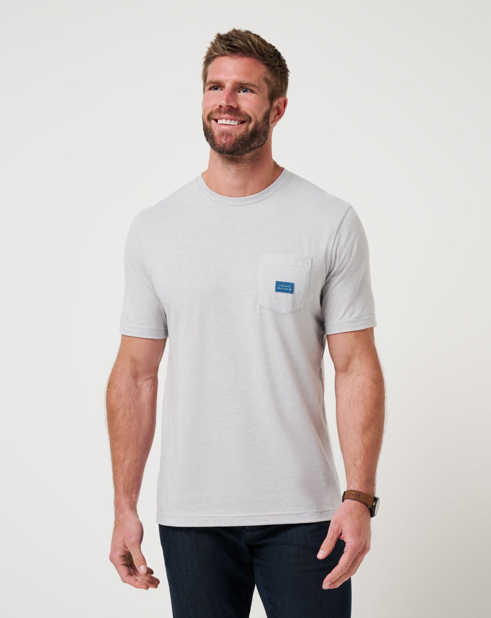 Heather Light Grey Travis Mathew Travel Diary Tee