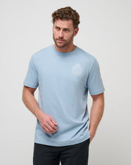 Dusty Blue Travis Mathew Name Association Tee