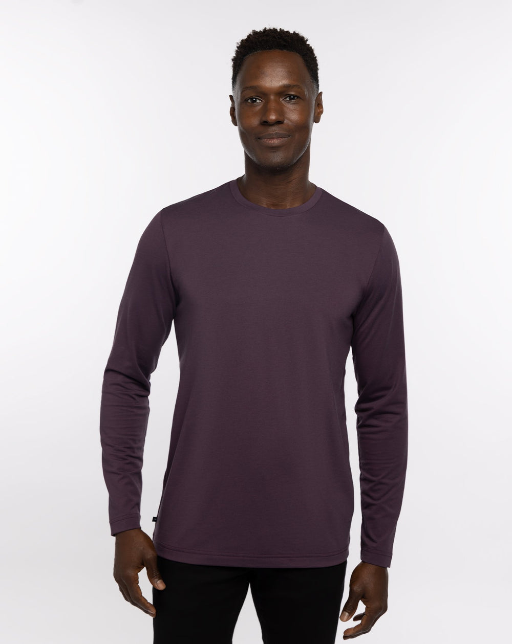 Mauve Wine/Blue Nights Travis Mathew The Crew Long Sleeve Tee