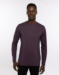 Mauve Wine/Blue Nights Travis Mathew The Crew Long Sleeve Tee