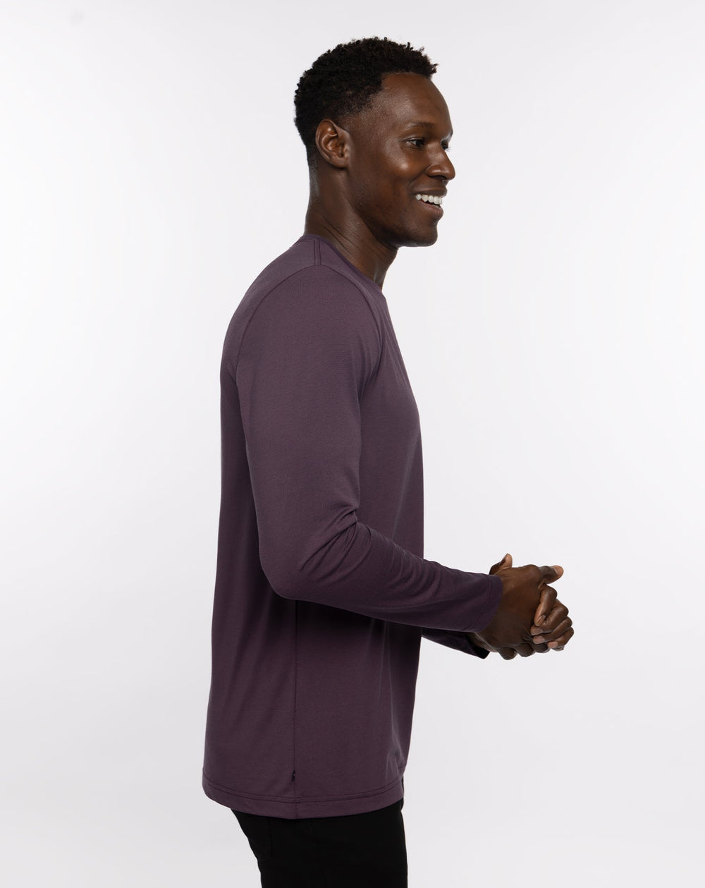 Mauve Wine/Blue Nights Travis Mathew The Crew Long Sleeve Tee