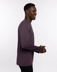 Mauve Wine/Blue Nights Travis Mathew The Crew Long Sleeve Tee