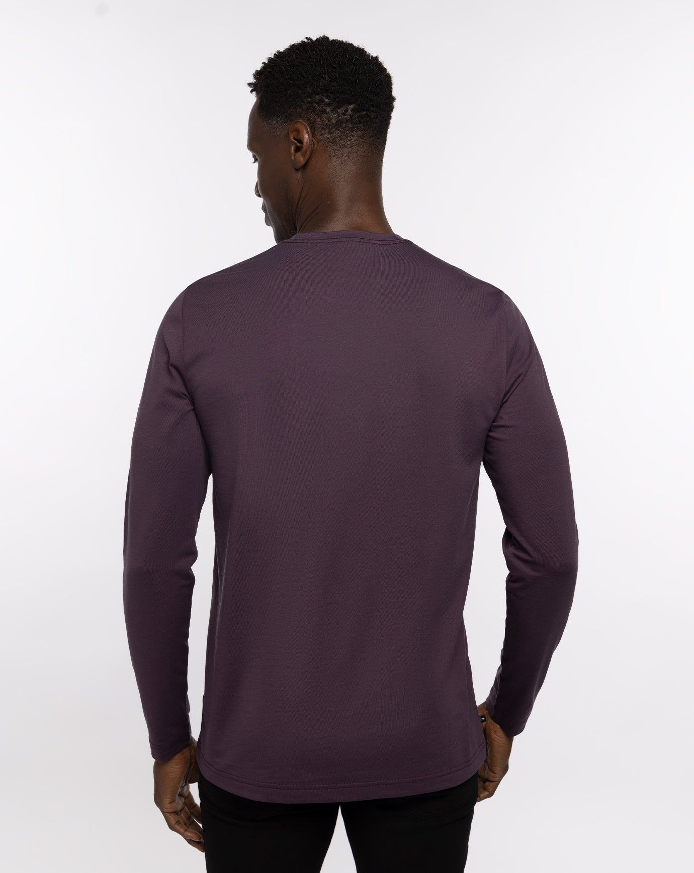 Mauve Wine/Blue Nights Travis Mathew The Crew Long Sleeve Tee