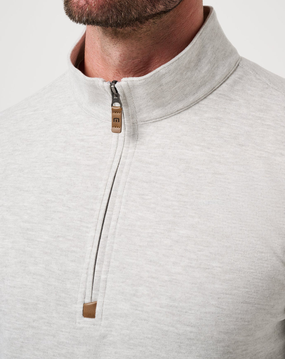 Heather Grey Travis Mathew Cloud Sweater Quarter Zip