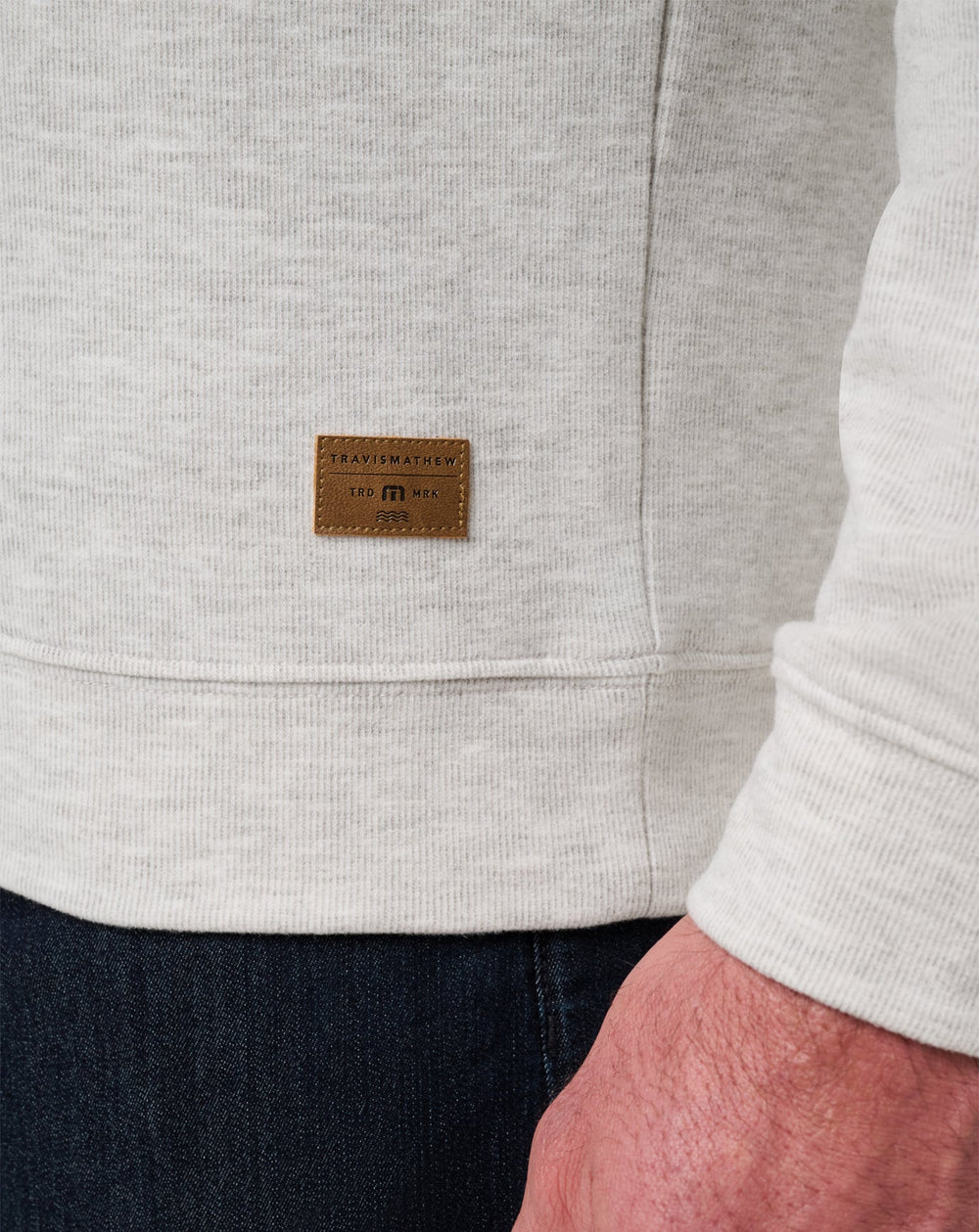 Heather Grey Travis Mathew Cloud Sweater Quarter Zip