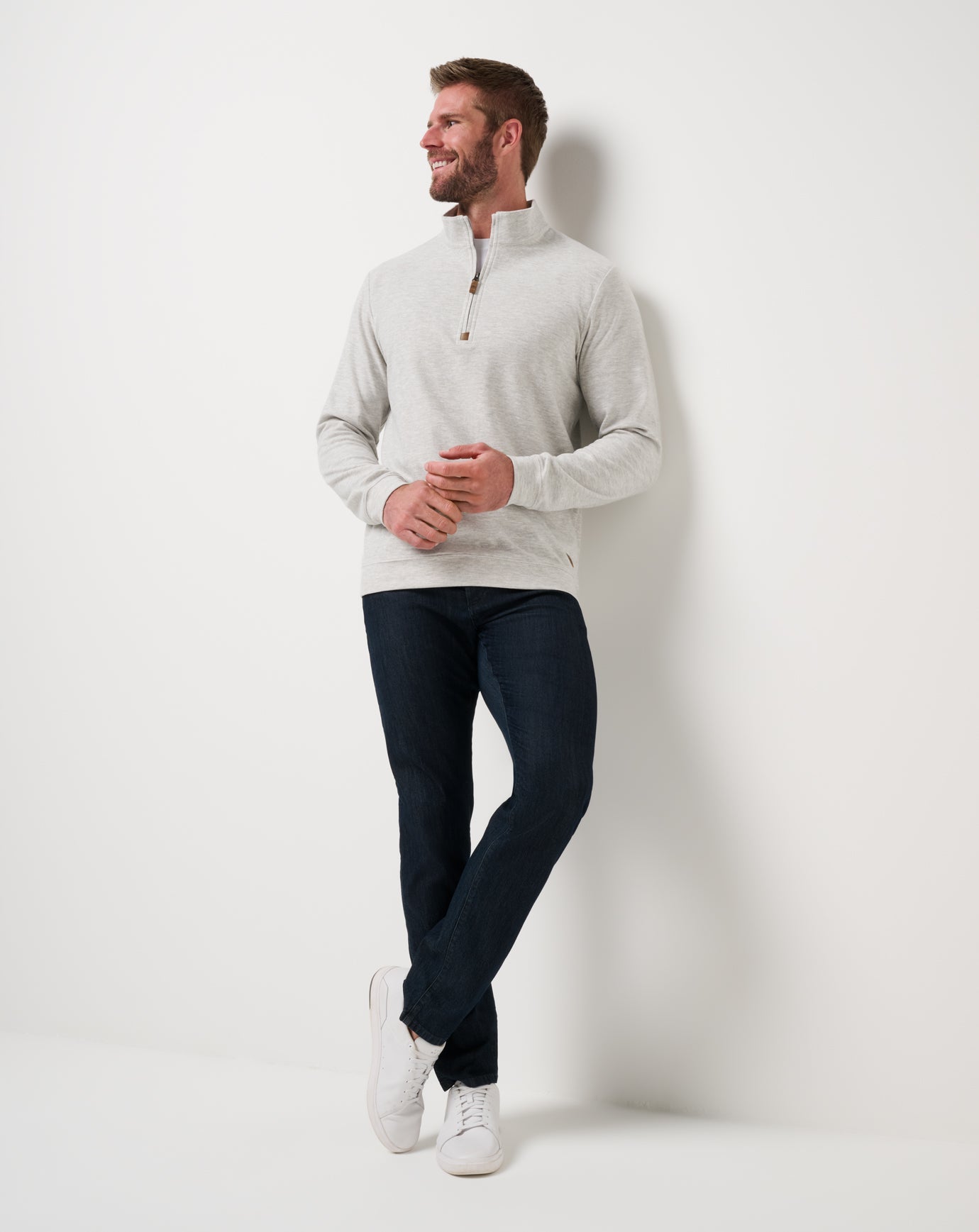 Heather Grey Travis Mathew Cloud Sweater Quarter Zip