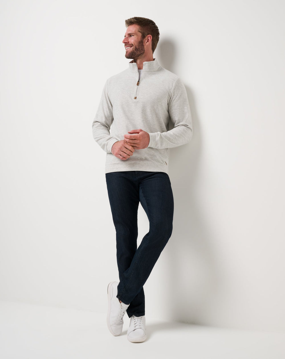 Heather Grey Travis Mathew Cloud Sweater Quarter Zip