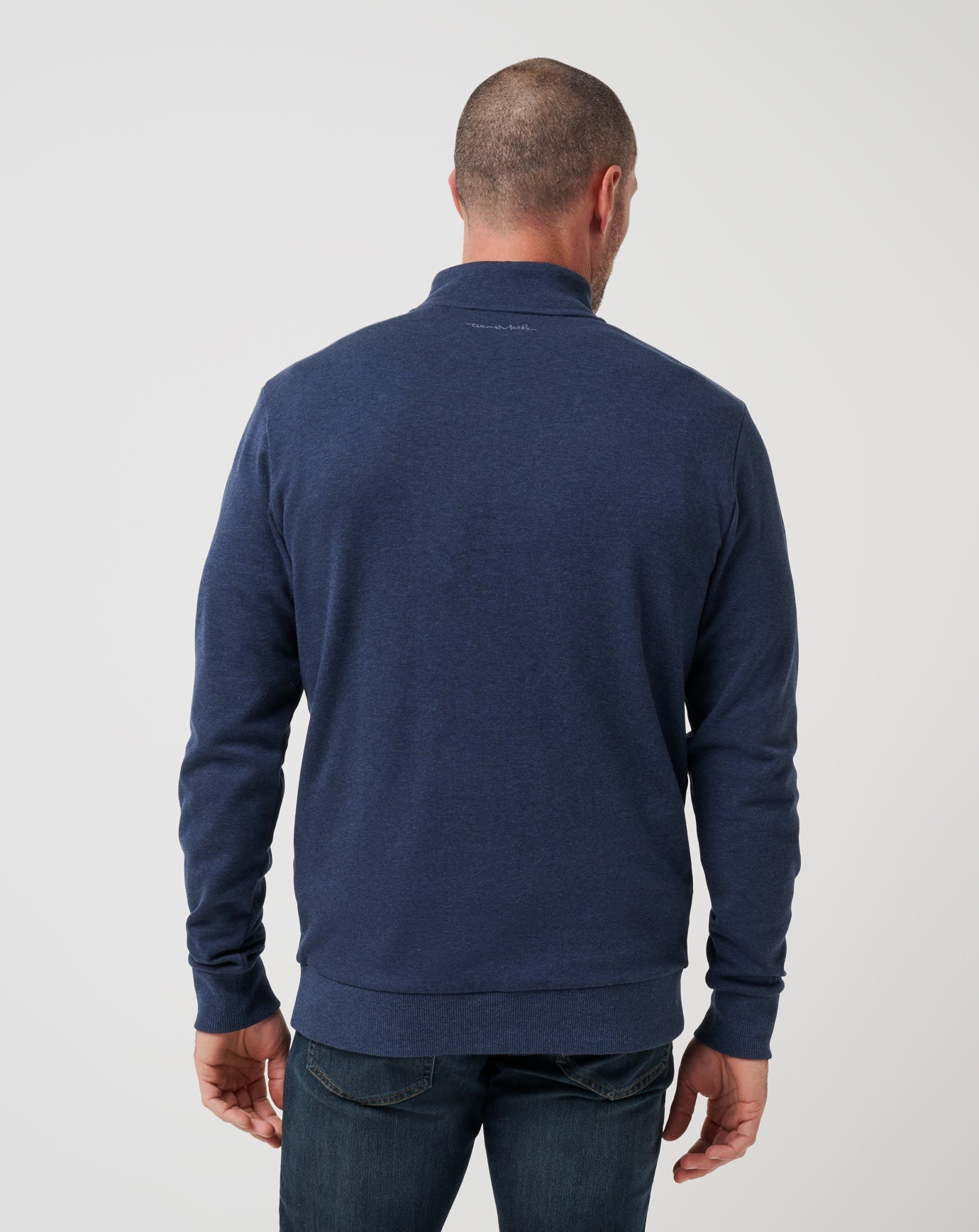 Heather Blue Travis Mathew Cloud Quarter Zip 2.0