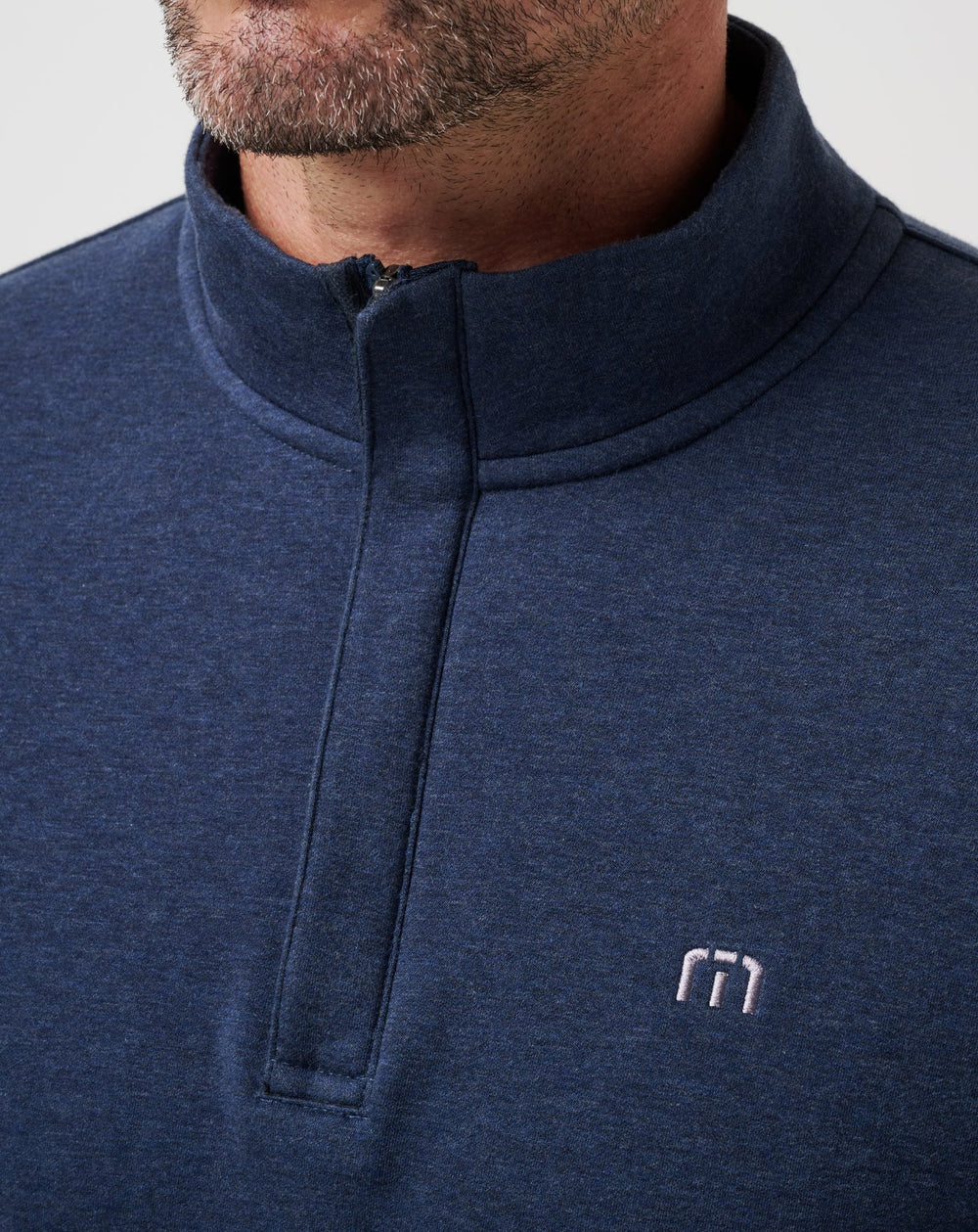 Heather Blue Travis Mathew Cloud Quarter Zip 2.0