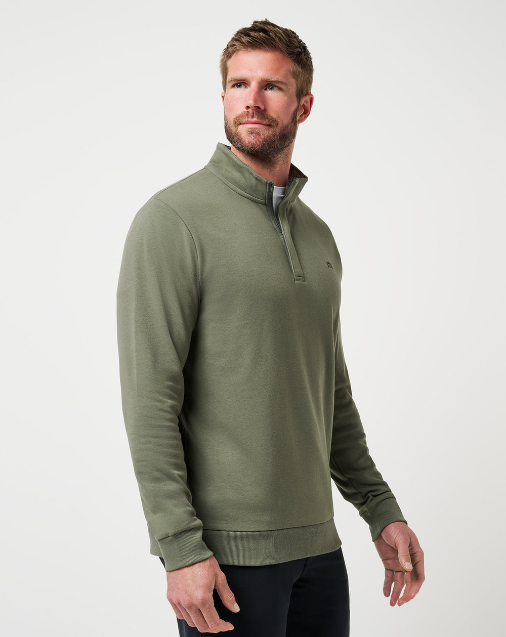 Dark Olive Travis Mathew Cloud Quarter Zip 2.0