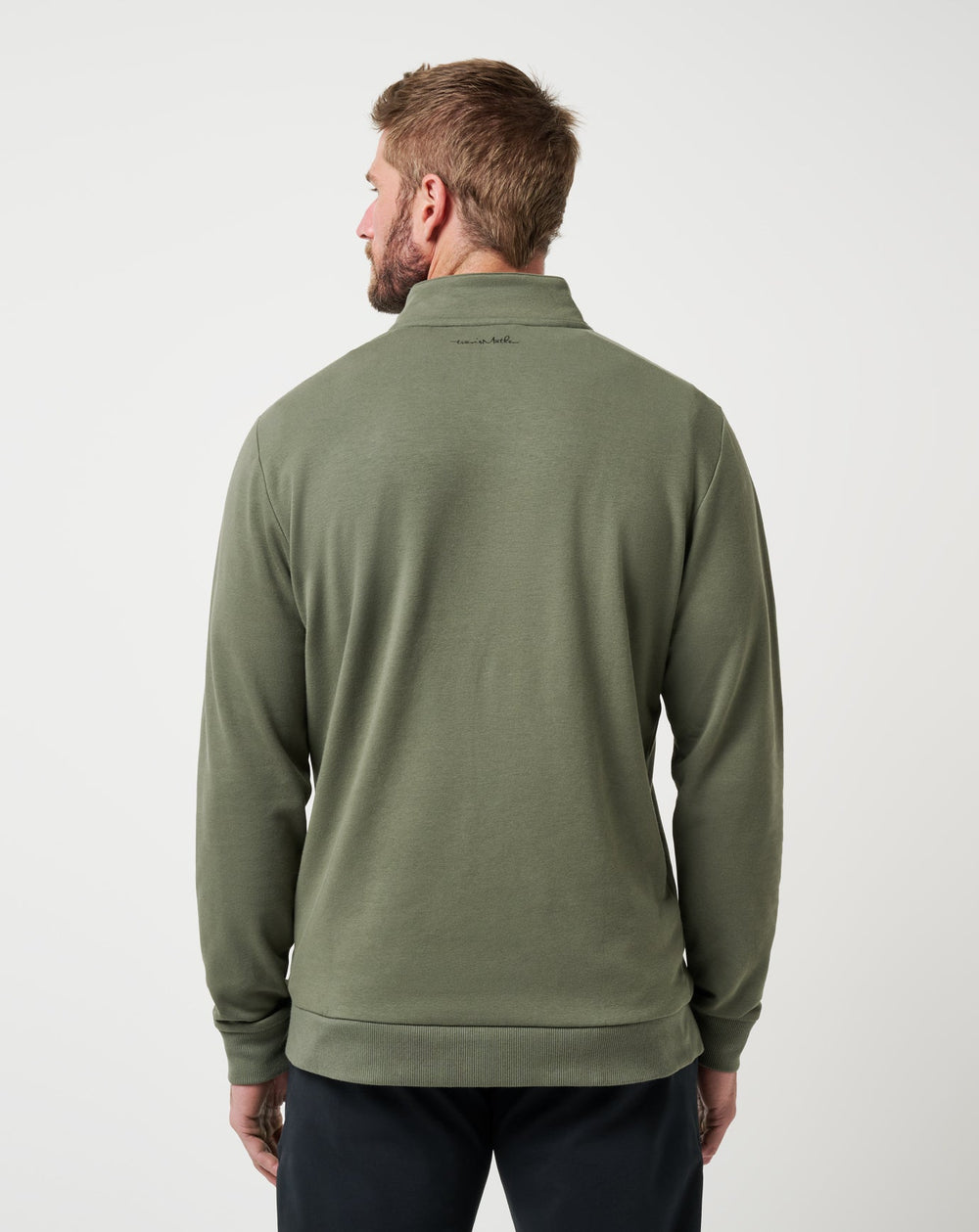 Dark Olive Travis Mathew Cloud Quarter Zip 2.0