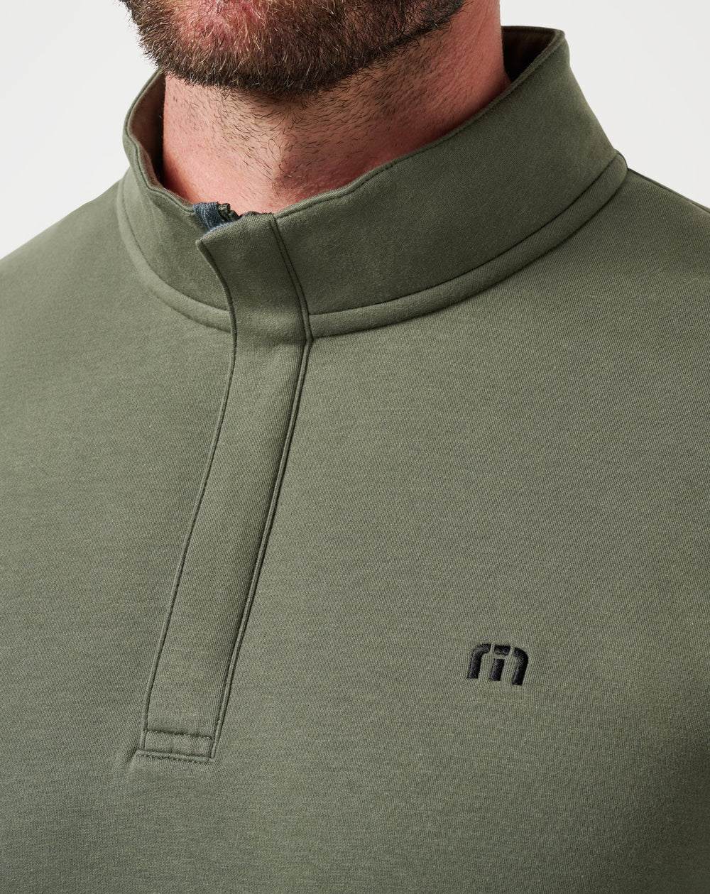Dark Olive Travis Mathew Cloud Quarter Zip 2.0