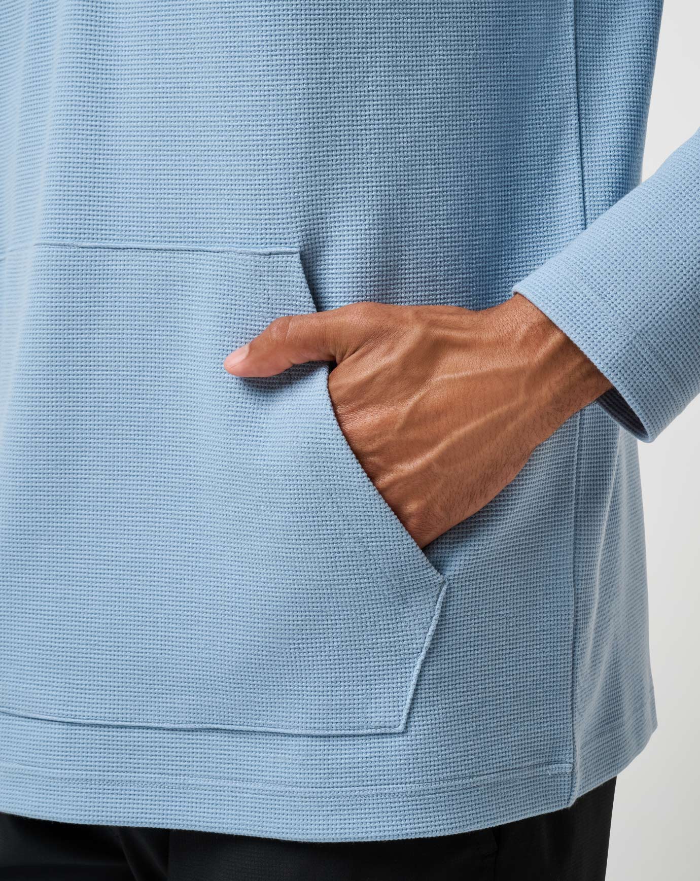 Dusty Blue Travis Mathew Performance Waffle Quarter Zip