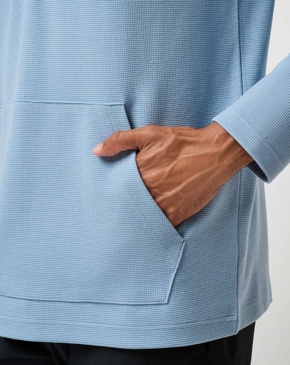 Dusty Blue Travis Mathew Performance Waffle Quarter Zip