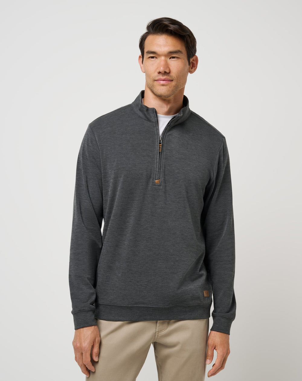 Heather Black Travis Mathew Cloud Sweater Quarter Zip