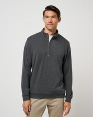 Heather Black Travis Mathew Cloud Sweater Quarter Zip