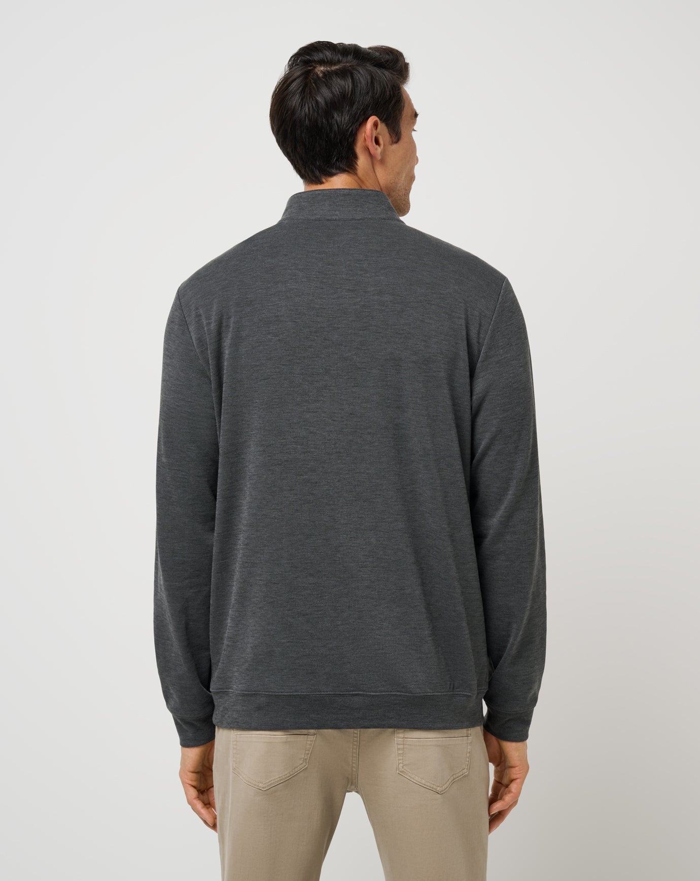 Heather Black Travis Mathew Cloud Sweater Quarter Zip