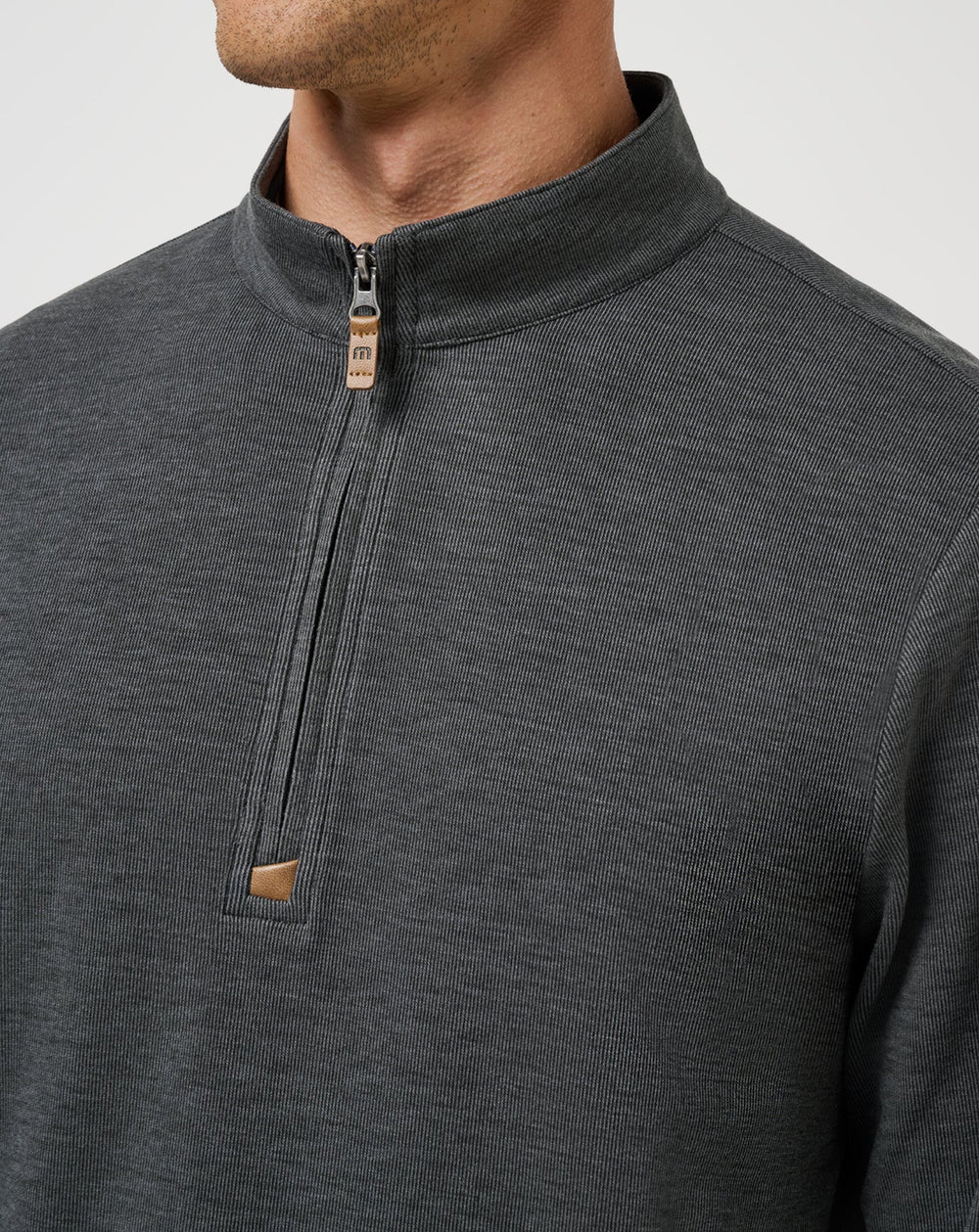 Heather Black Travis Mathew Cloud Sweater Quarter Zip
