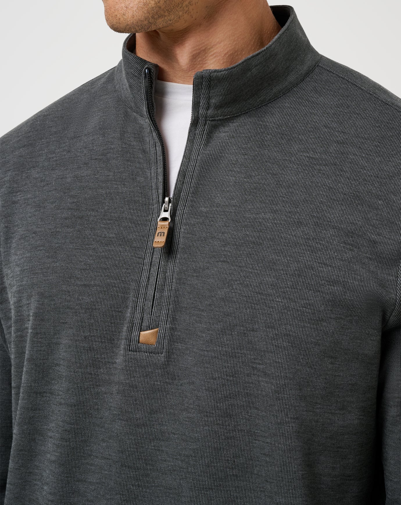 Heather Black Travis Mathew Cloud Sweater Quarter Zip