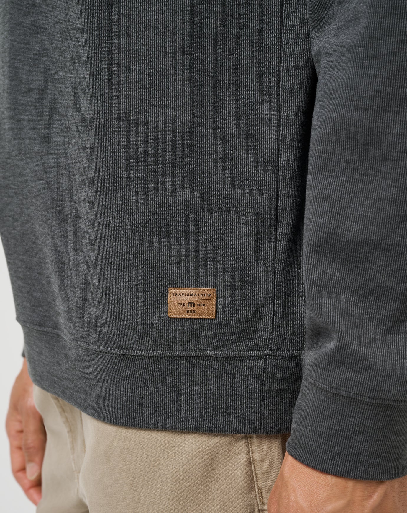Heather Black Travis Mathew Cloud Sweater Quarter Zip