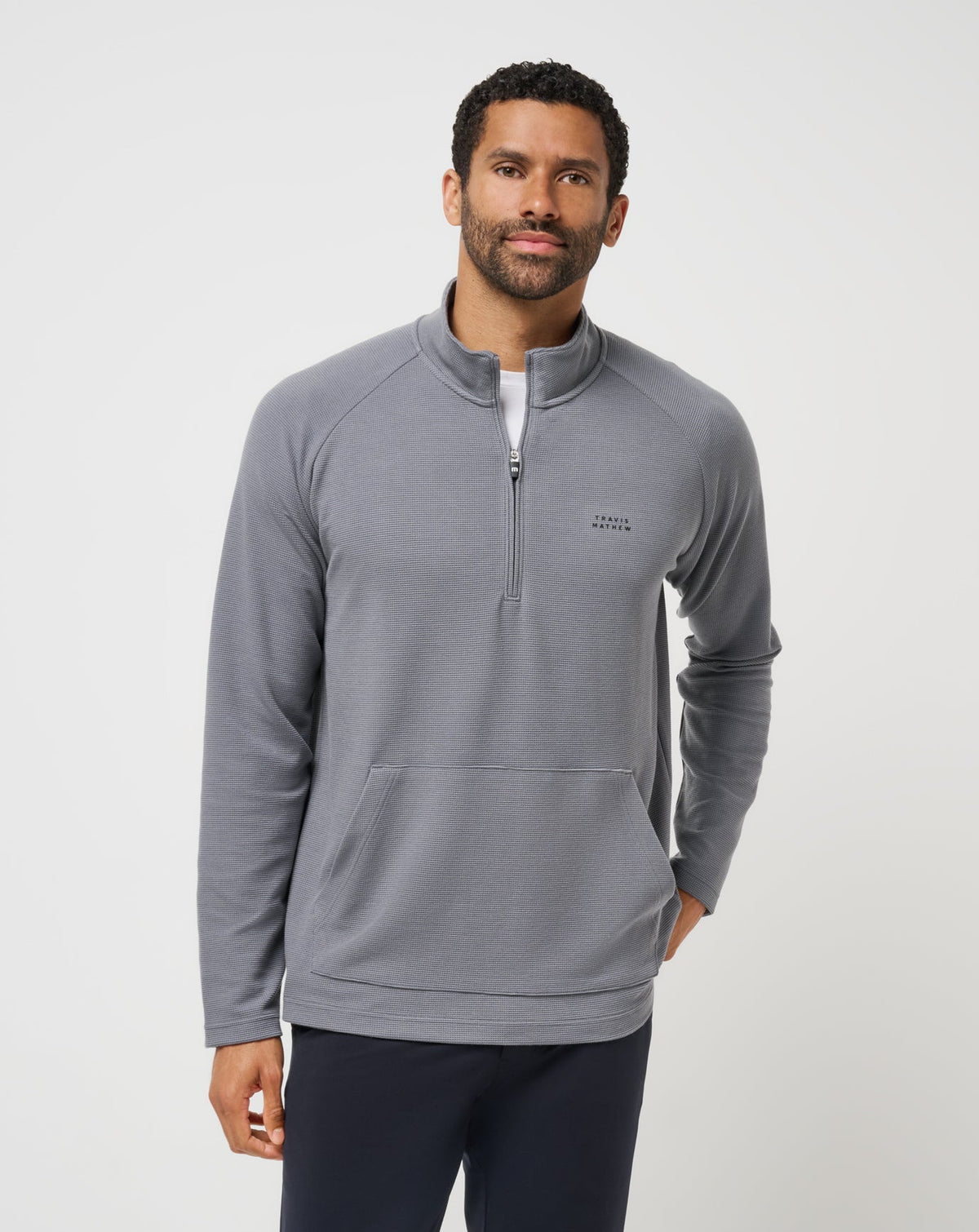 Quiet Shade Travis Mathew Performance Waffle Quarter Zip