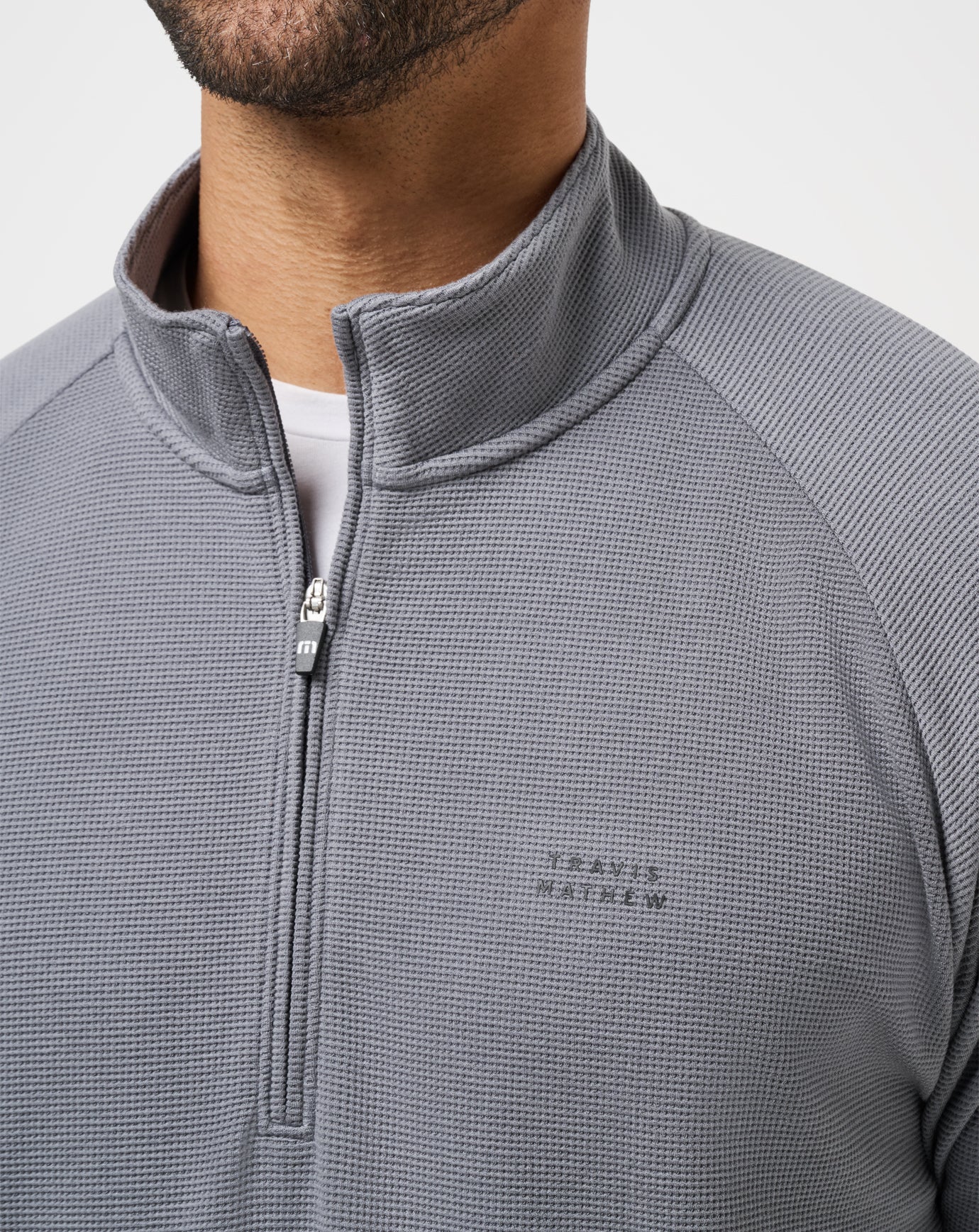 Quiet Shade Travis Mathew Performance Waffle Quarter Zip