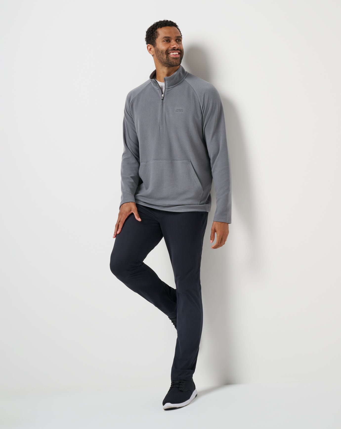 Quiet Shade Travis Mathew Performance Waffle Quarter Zip