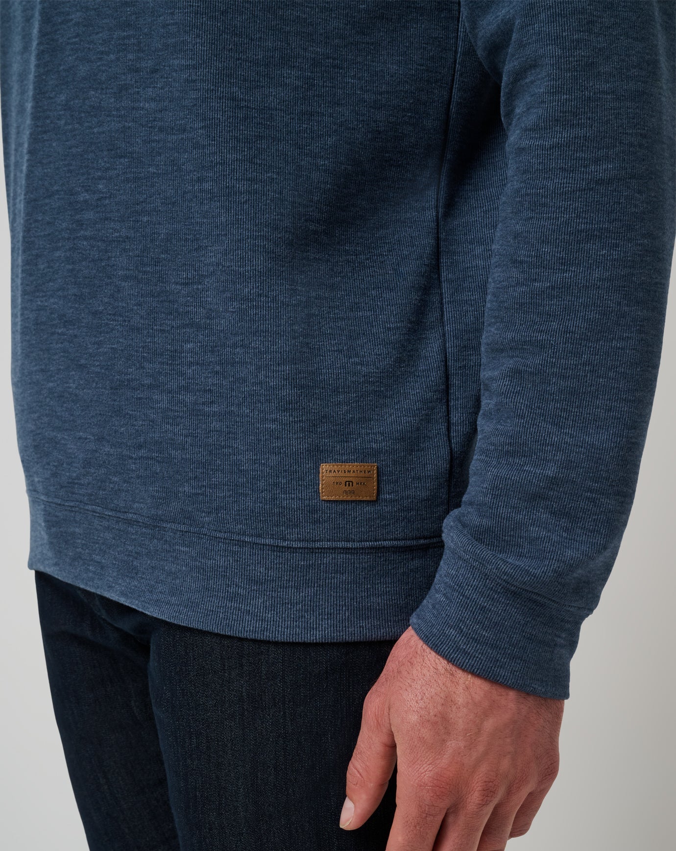 Heather Navy Travis Mathew Cloud Sweater Quarter Zip
