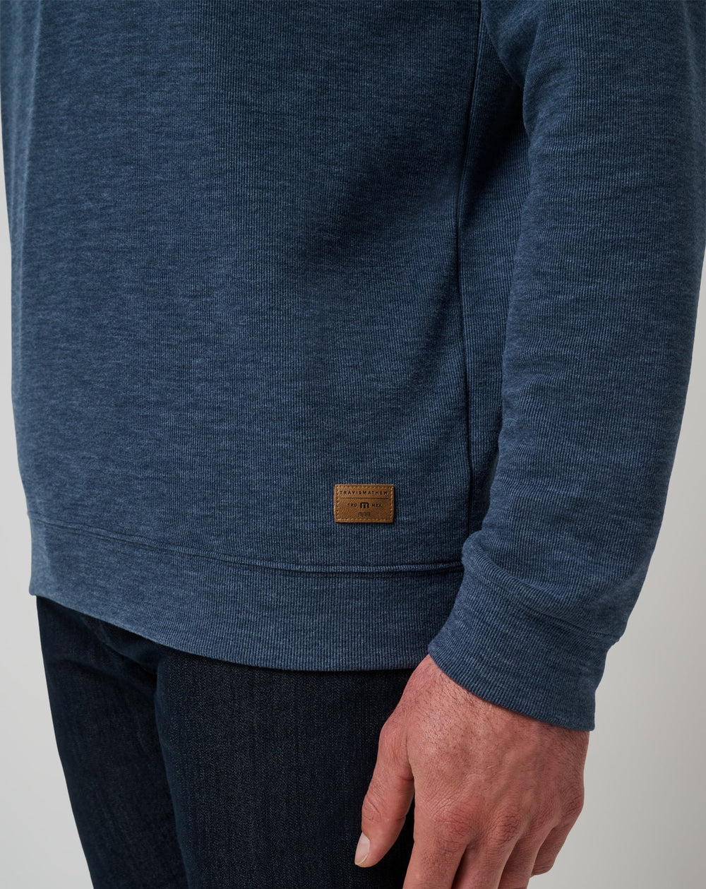 Heather Navy Travis Mathew Cloud Sweater Quarter Zip