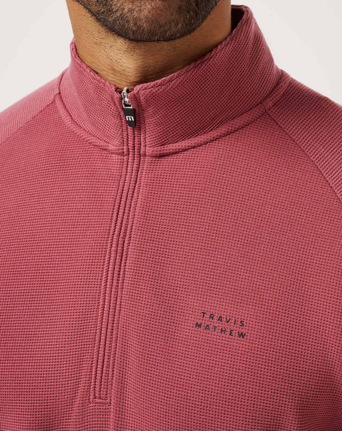 Roan Rouge Travis Mathew Performance Waffle Quarter Zip