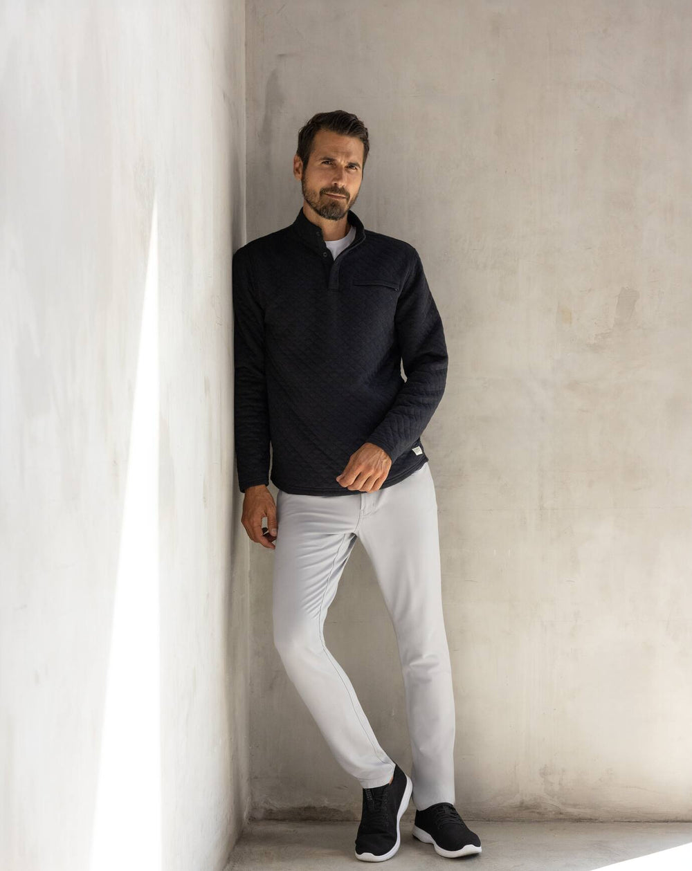 Black Travis Mathew Transatlantic Quarter Zip