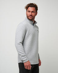 Heather Light Grey Travis Mathew Transatlantic Quarter Zip