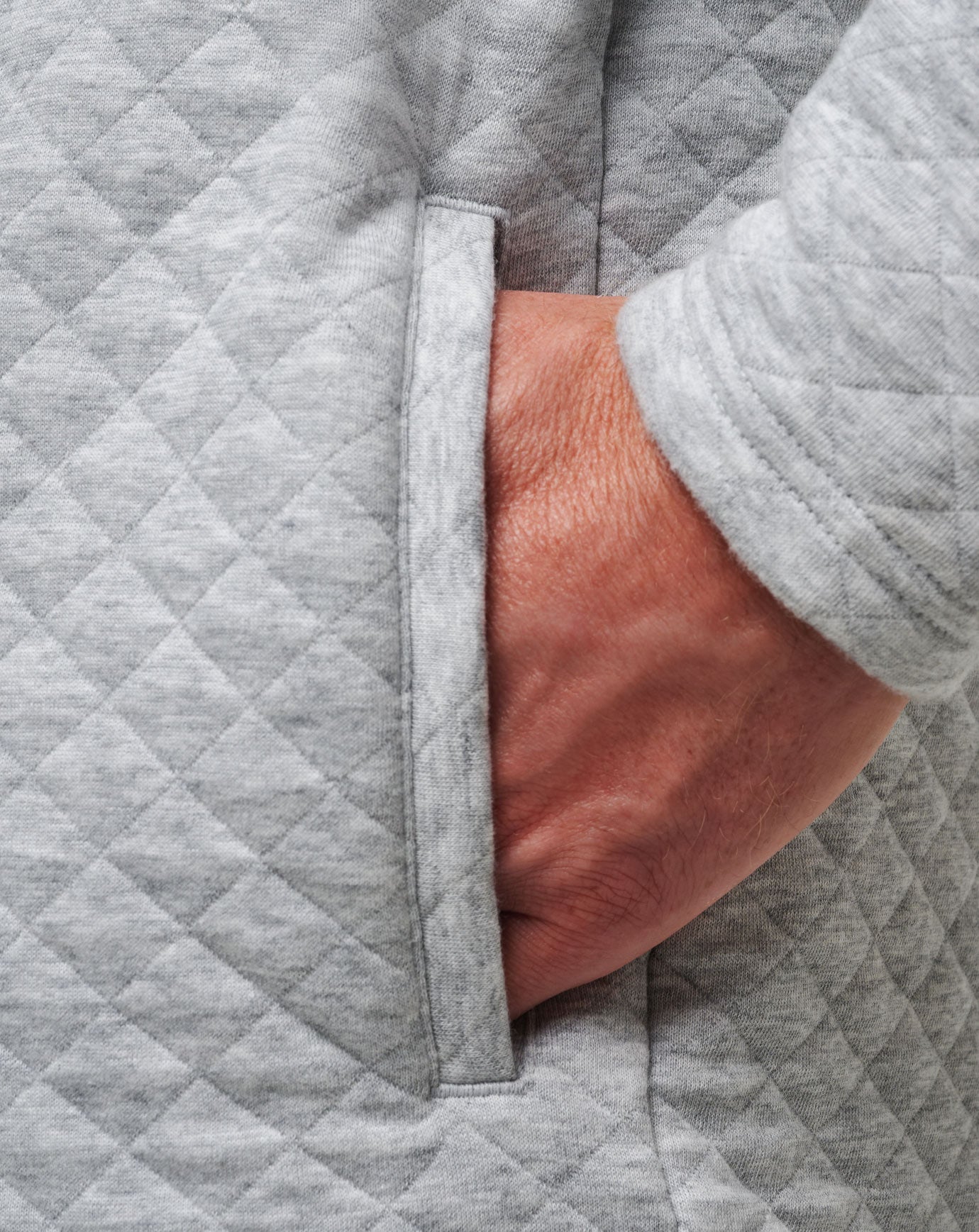 Heather Light Grey Travis Mathew Transatlantic Quarter Zip