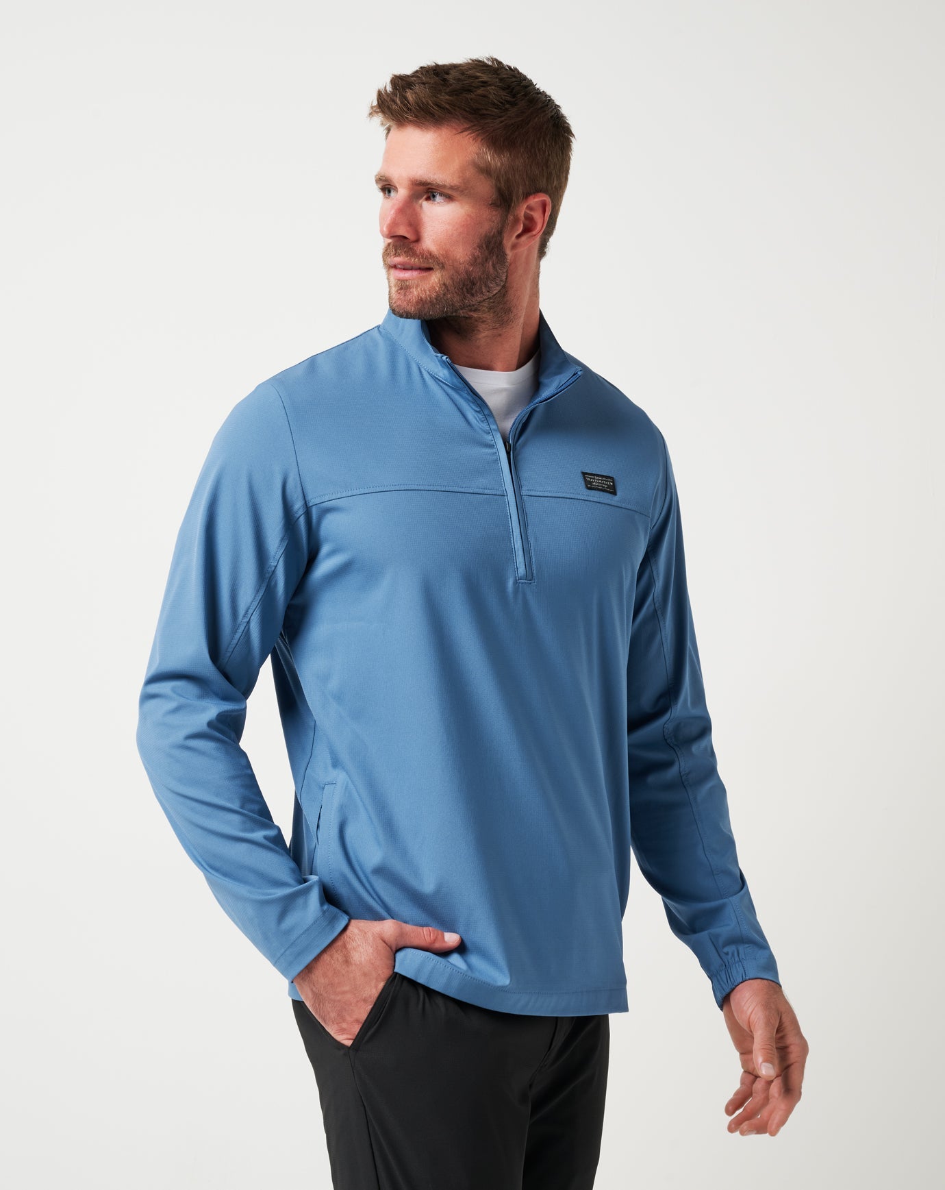 Copen Blue Travis Mathew Wanderlust Quarter Zip