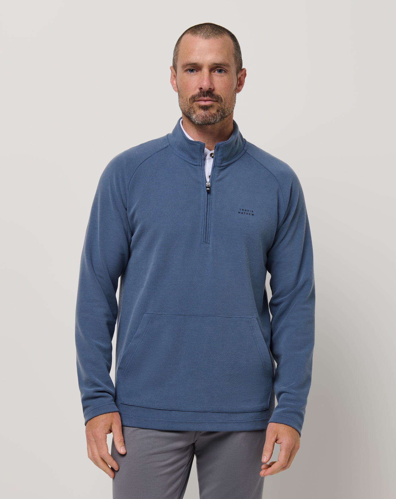 Bering Sea Travis Mathew Performance Waffle Quarter Zip