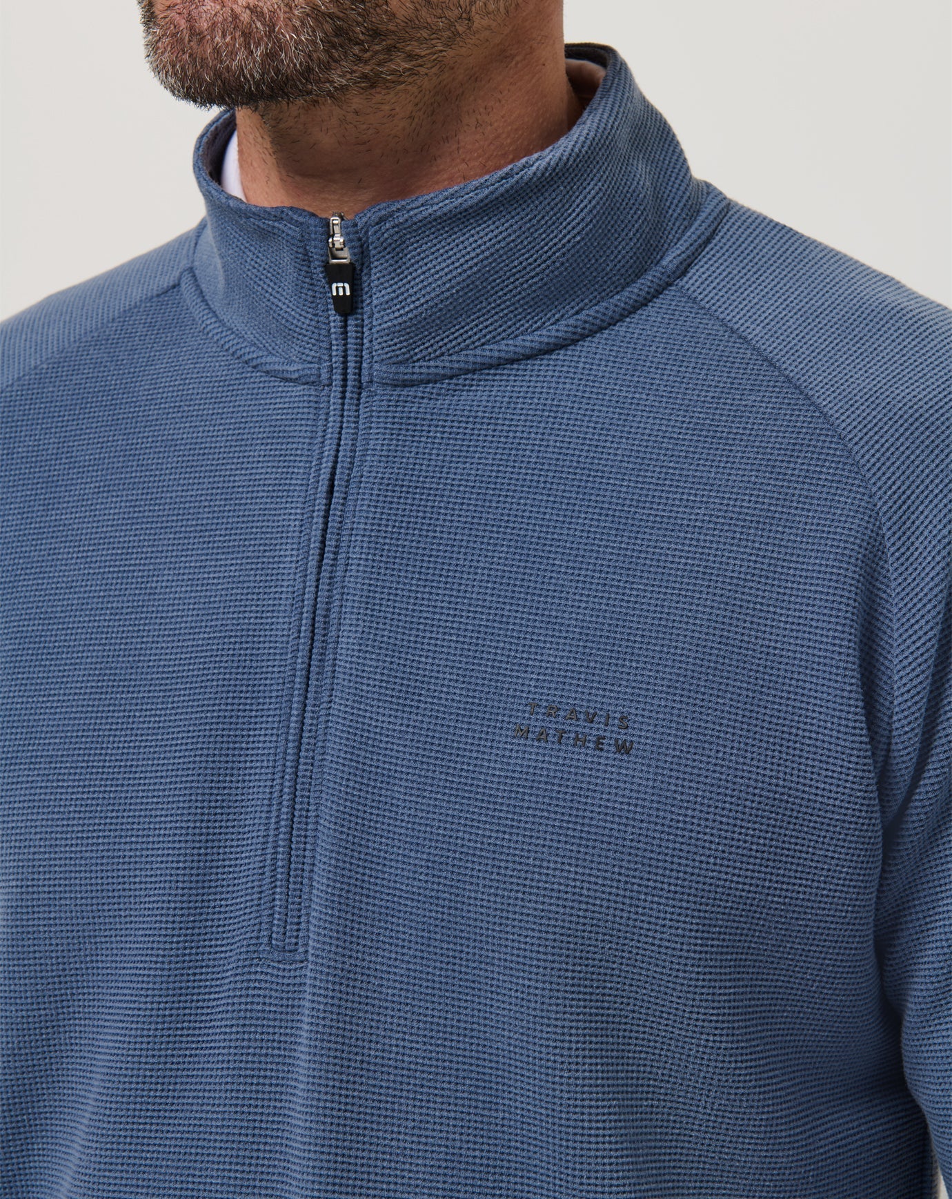 Bering Sea Travis Mathew Performance Waffle Quarter Zip