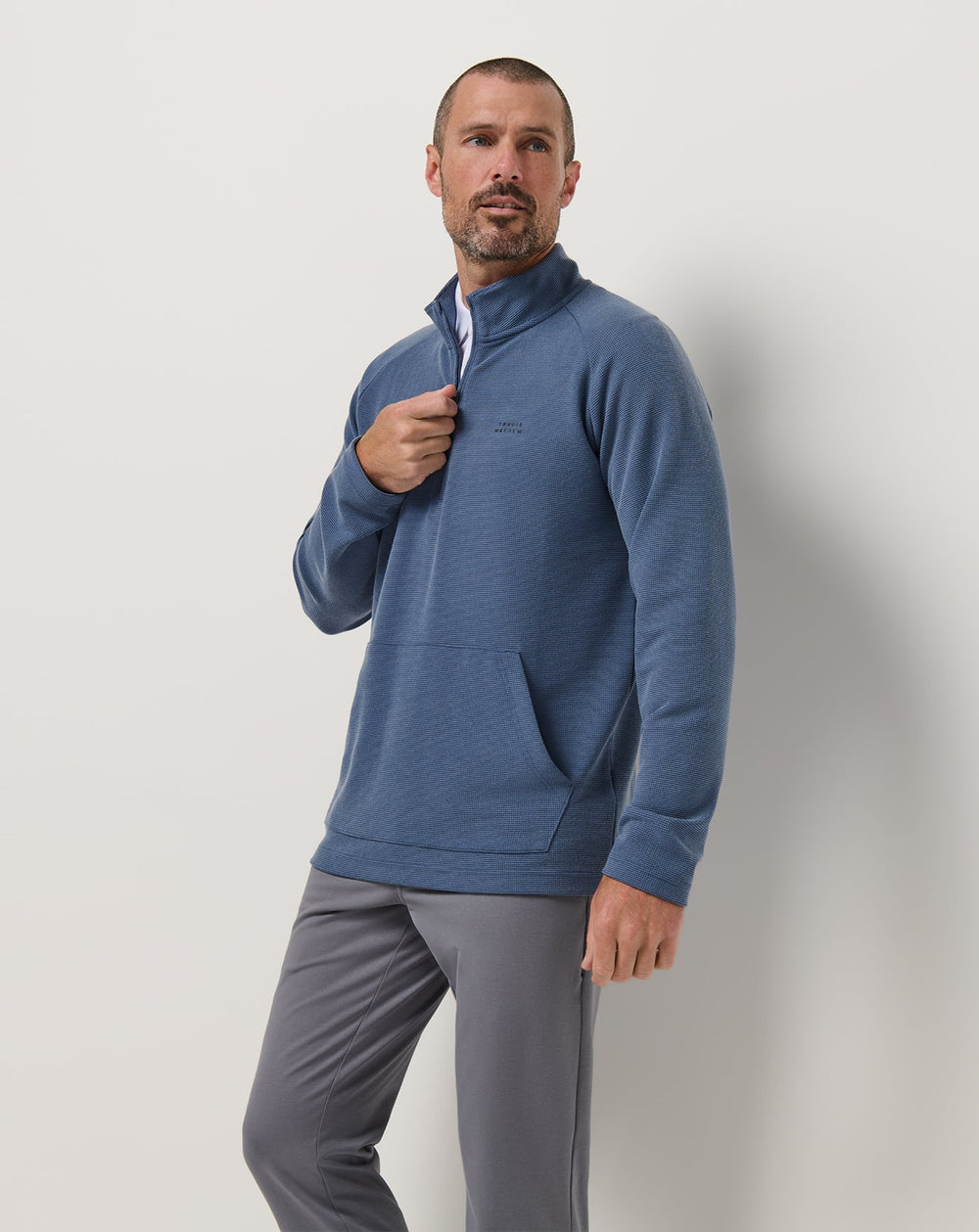 Bering Sea Travis Mathew Performance Waffle Quarter Zip