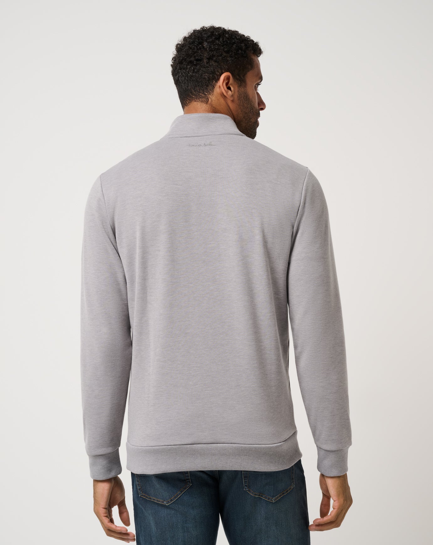 Heather Medium Grey Travis Mathew Cloud Quarter Zip 2.0